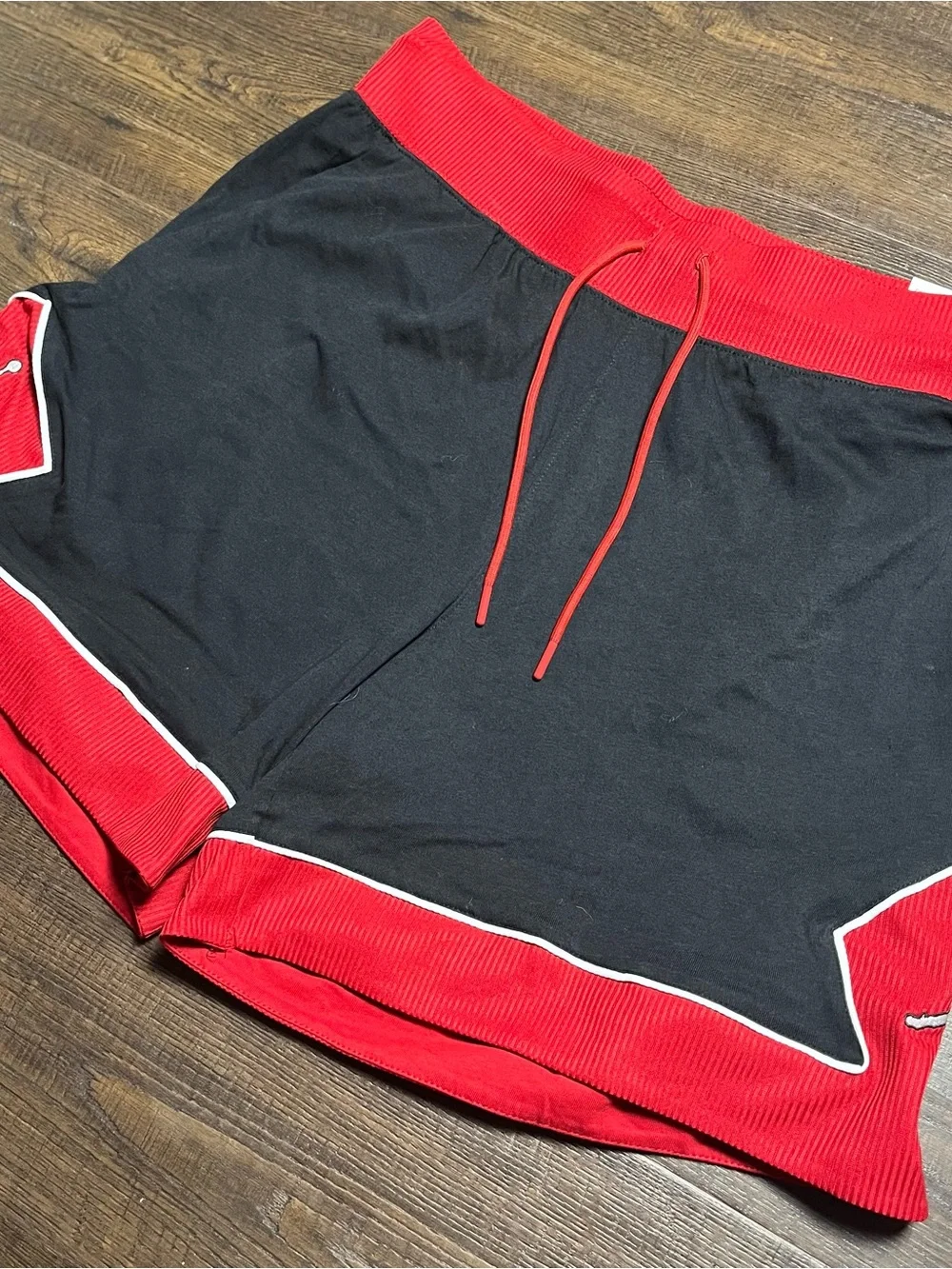 Jordan Red and Black Performance Shorts with Jumpman Label